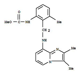 Structure of Methyl 2-[[(2,3-Dimethylimidazo[1,2-a]pyridin-8-yl)amino]methyl]-3-methylcarbanilate