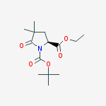 (S)-1-tert-butyl 2-ethyl 4,4-dimethyl-5-
oxopyrrolidine-1,2-dicarboxylate结构式