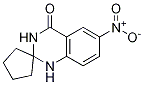 6-硝基螺[1,2,3,4-四氢喹唑啉-2,1'-环戊烷]-4-酮结构式