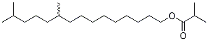 Structure of Propanoic acid, 2-methyl-, 10,14-dimethylpentadecyl ester