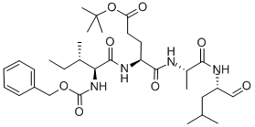 Z-异亮氨酰-叔丁基谷氨酰-丙氨酸-亮氨酸缩醛结构式