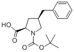 Structure of (4R)-1-N-BOC-4-BENZYL-D-PROLINE