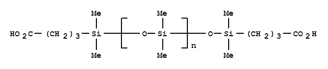 Structure of (CARBOXYALKYL) TERMINATED POLYDIMETHYLSILOXANE