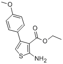 Structure of ETHYL 2-AMINO-4-(4-METHOXYPHENYL)-3-THIOPHENECARBOXYLATE