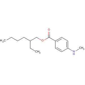 Structure of Benzoic acid, 4-(methylamino)-, 2-ethylhexyl ester
