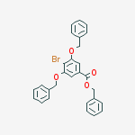 Structure of benzyl 4-bromo-3,5-bis(phenylmethoxy)benzoate