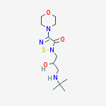 Structure of 2-[3-(tert-butylamino)-2-hydroxypropyl]-4-morpholin-4-yl-1,2,5-thiadiazol-3-one