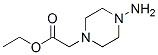 Structure of 1-Piperazineaceticacid, 4-amino-, ethyl ester