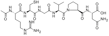 Structure of AC-ARG-CYS-GLY-VAL-PRO-ASP-NH2