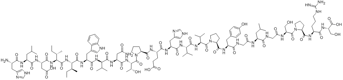 Structure of [DVAL22] BIG ENDOTHELIN-1 (16-38), HUMAN