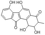 2,3-Dihydro-3-methyl-1,2,6,7-tetrahydroxy-1H-benzo(a)fluorene-4,11-dio ne结构式