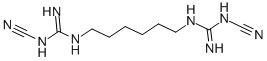 Structure of 1,6-HEXAMETHYLENE-BIS-CYANOGUANIDINE