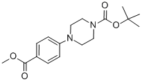 1-Boc-4-(4-甲氧基甲酰苯基)哌嗪结构式