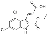 Structure of ETHYL 3-(2-CARBOXY-VINYL)-4,6-DICHLORO-1H-INDOLE-2-CARBOXYLATE