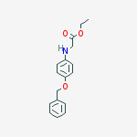 Structure of Glycine, N-[4-(phenylmethoxy)phenyl]-, ethyl ester
