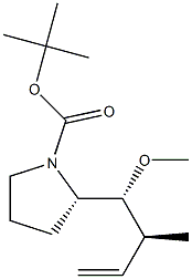 Structure of (2S,1R,2S)-N-(tert-butoxycarbonyl)-2-(1-Methoxy-2-Methyl-3-butenyl)-pyrrolidine