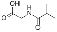 Structure of N-(2-methyl-1-oxopropyl)-glycine
