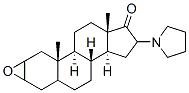 Structure of Androstan-17-one,2,3-epoxy-16-(1-pyrrolidinyl)