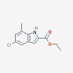 Ethyl 5-chloro-7-methyl-1h-indole-2-carboxylate结构式