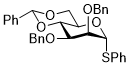 2,3-双-O-(苯基甲基)-4,6-O-[(R)-苯基亚甲基]-1-硫代- α-D--吡喃甘露糖苷苯酯结构式