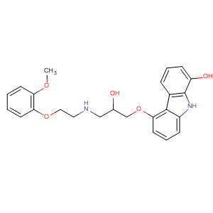 Structure of 9H-Carbazol-1-ol,5-[2-hydroxy-3-[[2-(2-methoxyphenoxy)ethyl]amino]propoxy]-