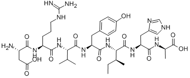 Structure of (D-ALA7)-ANGIOTENSIN I/II (1-7)