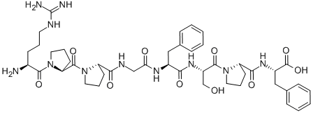 血管舒缓激肽片段1-8,醋酸盐水合物结构式