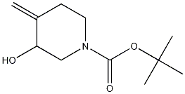 Structure of 1-piperidinecarboxylic acid, 3-hydroxy-4-methylene-, 1,1-dimethylethyl ester