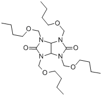 Structure of 1,3,4,6-Tetrakis(butoxymethyl)tetrahydroimidazo[4,5-d]imidazole-2,5(1H,3H)-dione