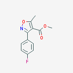 Structure of 4-Isoxazolecarboxylic acid, 3-(4-fluorophenyl)-5-Methyl-, Methyl