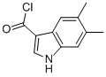 1H-Indole-3-carbonylchloride, 5,6-dimethyl-结构式