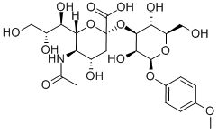 Structure of NEU5AC ALPHA(2-3)GAL BETA MP GLYCOSIDE