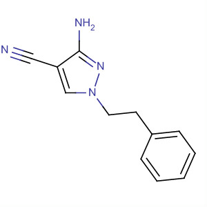 1H-Pyrazole-4-carbonitrile, 3-amino-1-(2-phenylethyl)-结构式