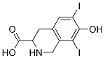 D-7-hydroxy-6,8-diiodo-1,2,3,4-tetrahydroisoquinoline-3-carboxylic acid结构式