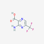 Structure of 3-amino-5-(trifluoromethyl)-2-Pyrazinecarboxylic acid