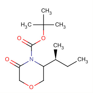 4-T-BOC-(5S)-5-[(1S)-METHYLPROPYL]-MORPHOLIN-3-ONE结构式