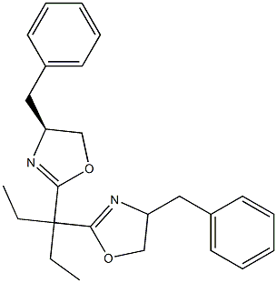 (4S,4'S)-2,2'-(戊烷-3,3'-二基)双(4-苄基-4,5-二氢噁唑)结构式