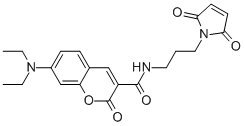 Structure of 7-DIETHYLAMINO-3-[N-(3-MALEIMIDOPROPYL)C