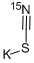 Structure of POTASSIUM THIOCYANATE-15N