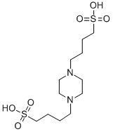 PIPERAZINE-N,N-BIS(4-BUTANESULFONIC ACID)结构式