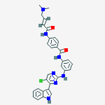 Structure of (E)-N-(3-((5-chloro-4-(1H-indol-3-yl)pyrimidin-2-yl)amino)phenyl)-4-(4-(dimethylamino)but-2-enamido)benzamide THZ1