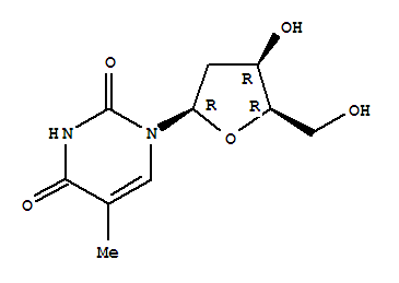 Structure of 1-(2-deoxy-beta-threopentofuranosyl)thymine