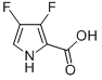 1H-PYRROLE-2-CARBOXYLIC ACID,3,4-DIFLUORO-结构式