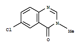 6-chloro-3-methylquinazolin-4(3H)-one结构式