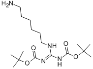 Structure of MONO-6-N-DIBOC-GUANYL-1,6-HEXADIAMINE