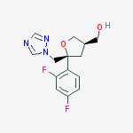 Structure of 2,5-Anhydro-1,3,4-trideoxy-2-C-(2,4-difluorophenyl)-4-(hydroxymethyl)-1-(1H-1,2,4-triazol-1-yl)-D-threo-pentitol