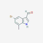 1H-Indole-3-carboxaldehyde, 5-bromo-7-methyl-结构式