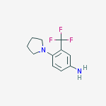 4-PYRROLIDIN-1-YL-3-(TRIFLUOROMETHYL)ANILINE 95%结构式