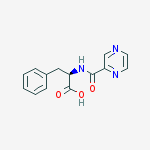 (R)-3-phenyl-2-(pyrazine-2-carboxamido)propanoic acid结构式