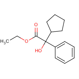 Benzeneacetic acid, a-cyclopentyl-a-hydroxy-, ethyl ester结构式